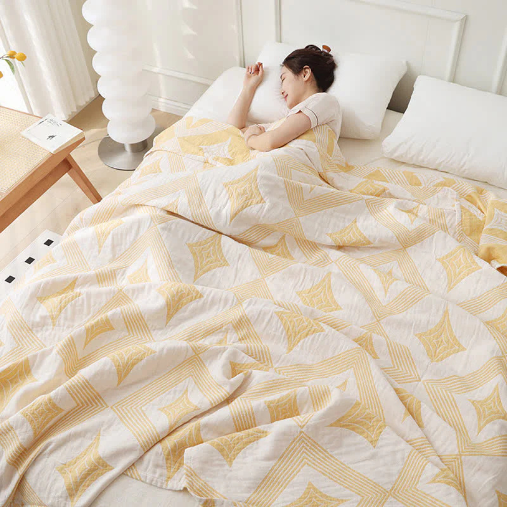 Diamond geometric pattern blanket