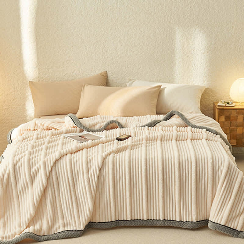 Soft fleece blanket in plain color