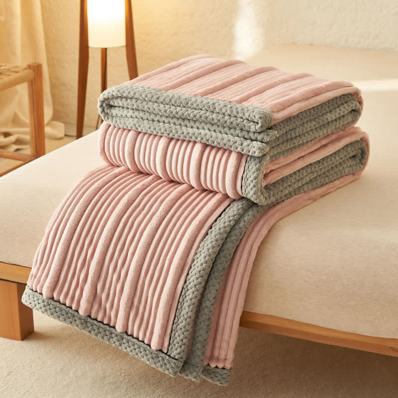 Soft fleece blanket in plain color