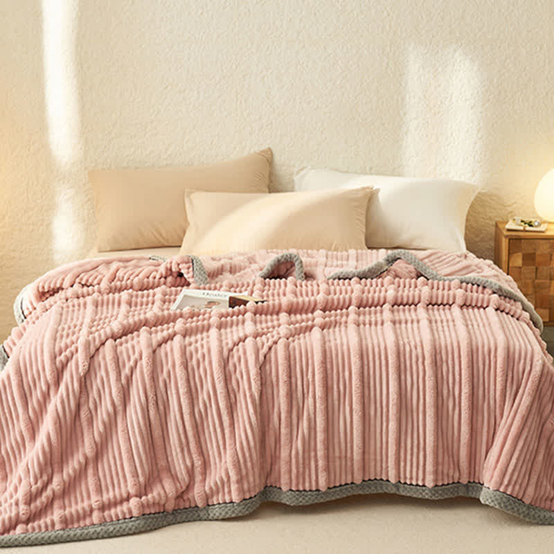 Soft fleece blanket in plain color
