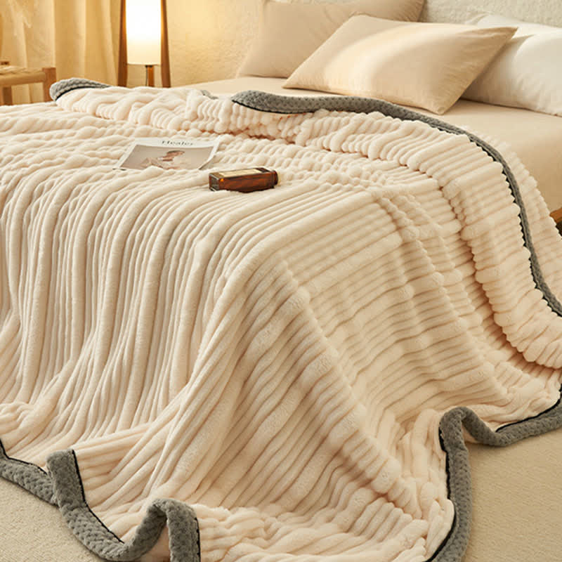 Soft fleece blanket in plain color