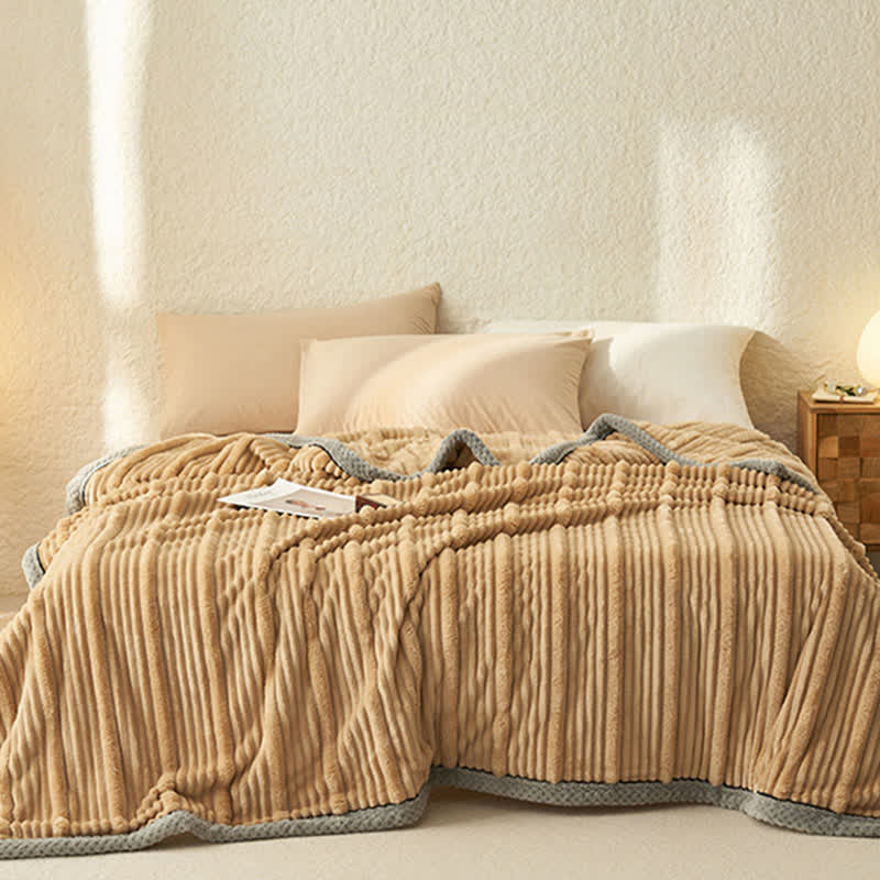 Soft fleece blanket in plain color