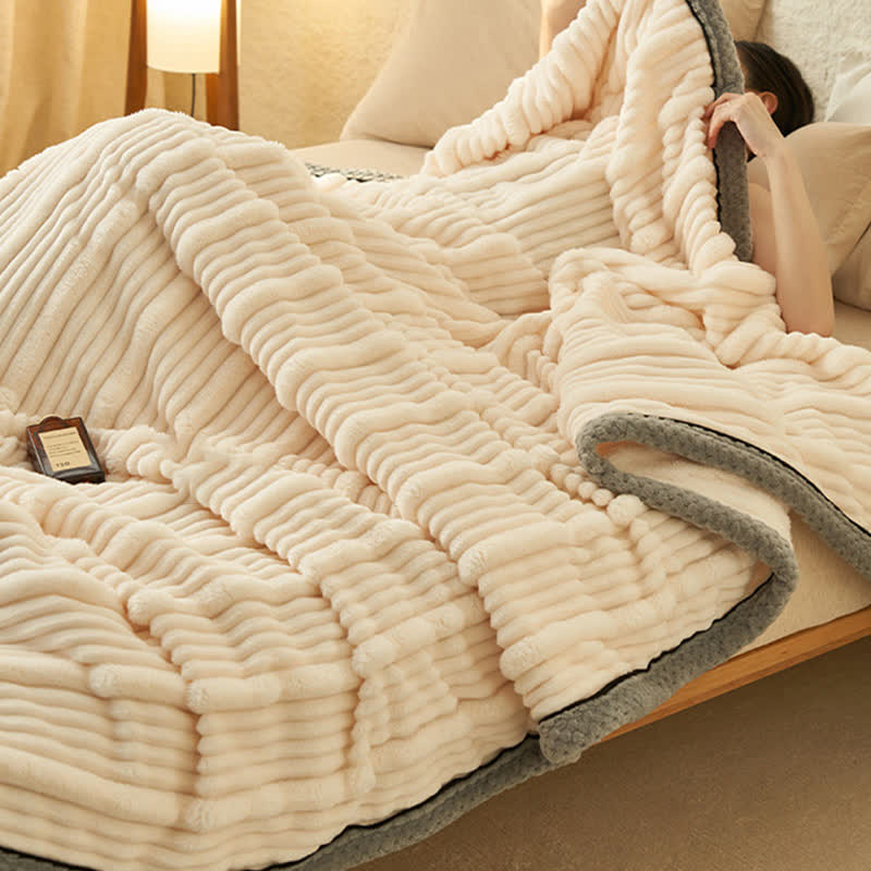 Soft fleece blanket in plain color
