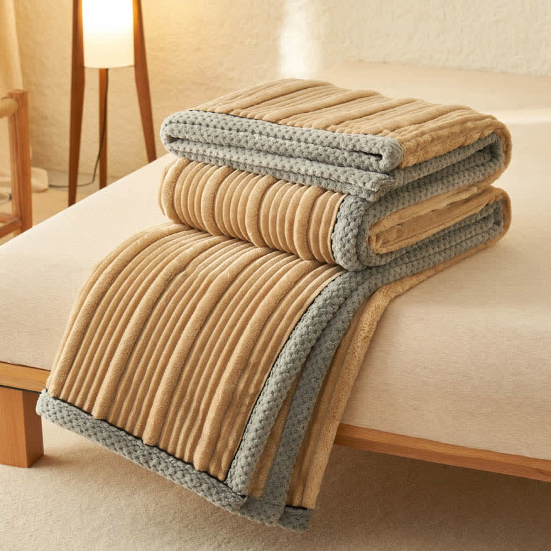 Soft fleece blanket in plain color