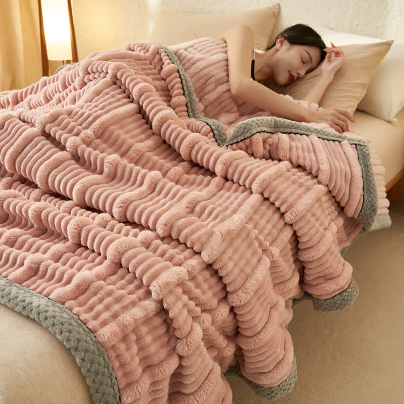Soft fleece blanket in plain color