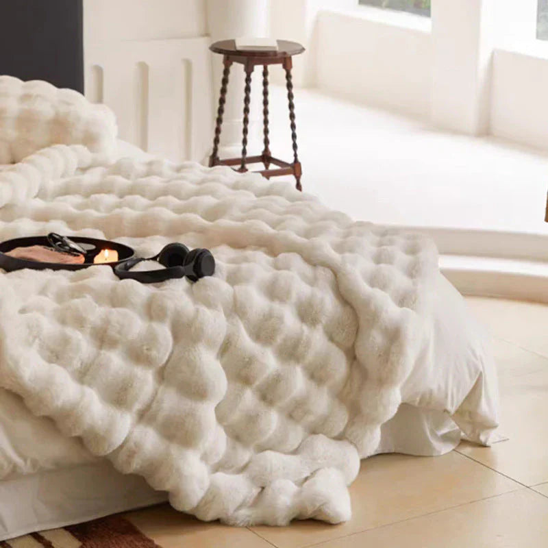 Luxury blanket made of soft faux fur