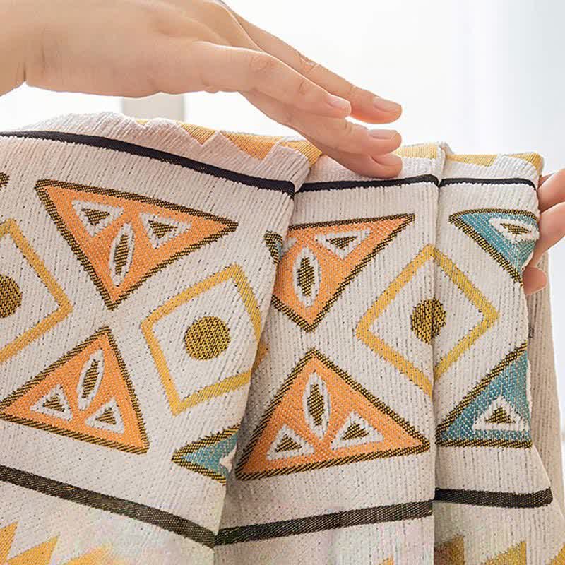 Bohemian Chenille Sofa Throw - Stylish Furniture and Protection Cover
