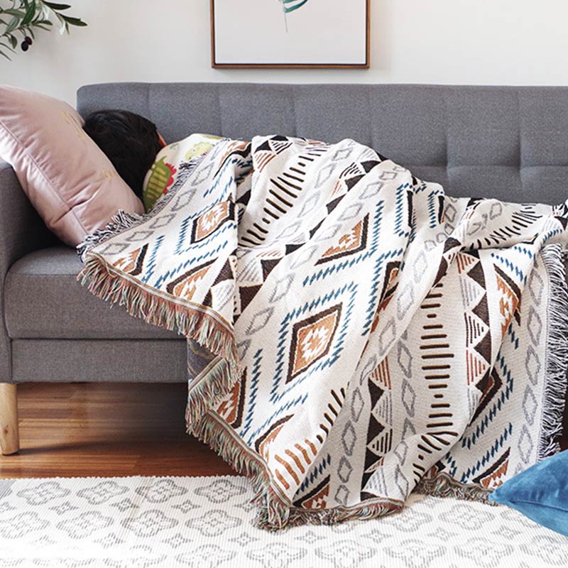 Boho Tassel Camping Blanket