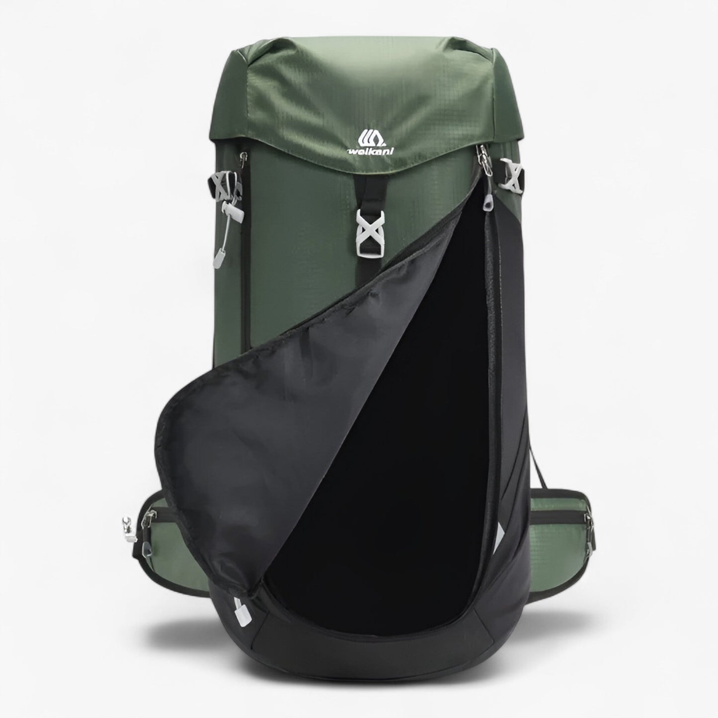 50L Durable Unisex Nylon Hiking Backpack with Ergonomic Design