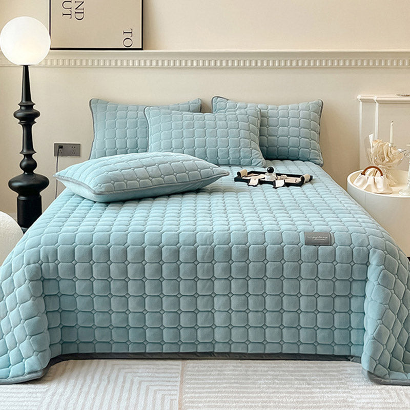 Soft Square-Textured Bedspread