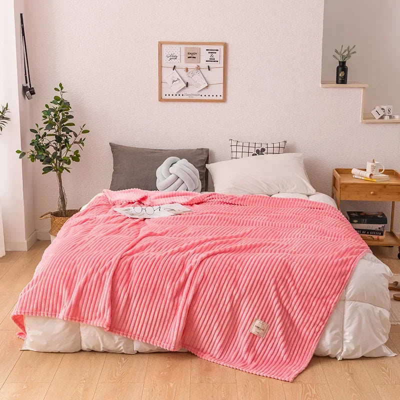 Warm autumn blanket made of flannel