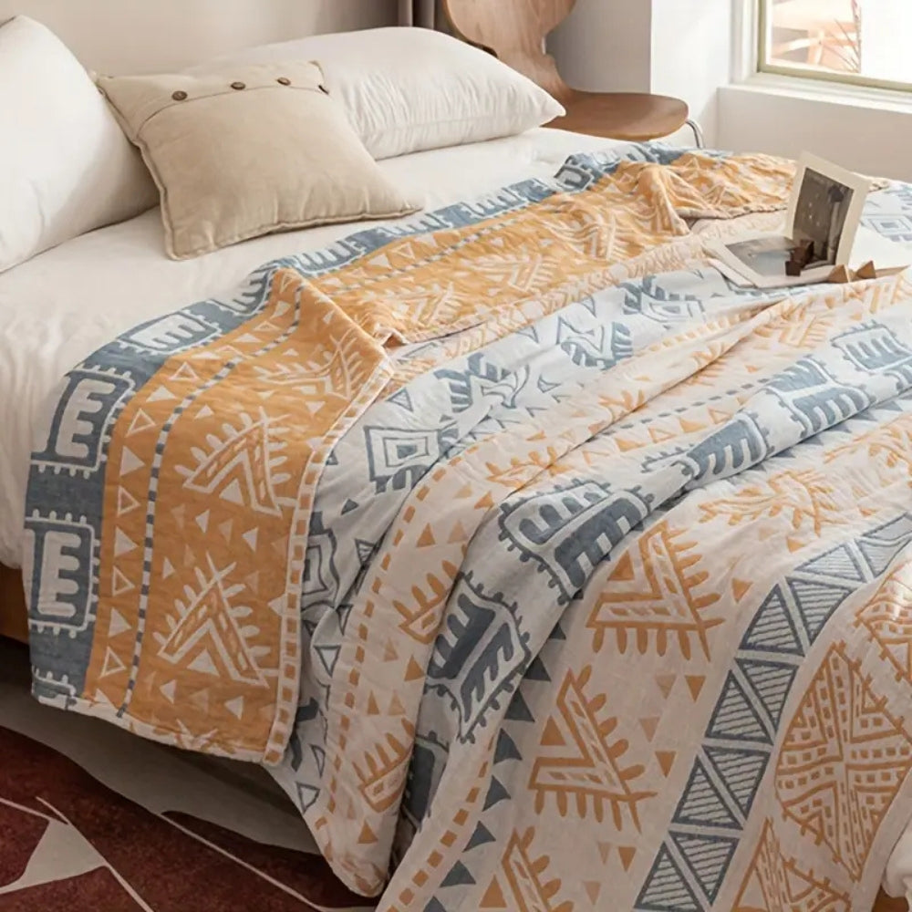 Aztec Layers Cotton Blanket