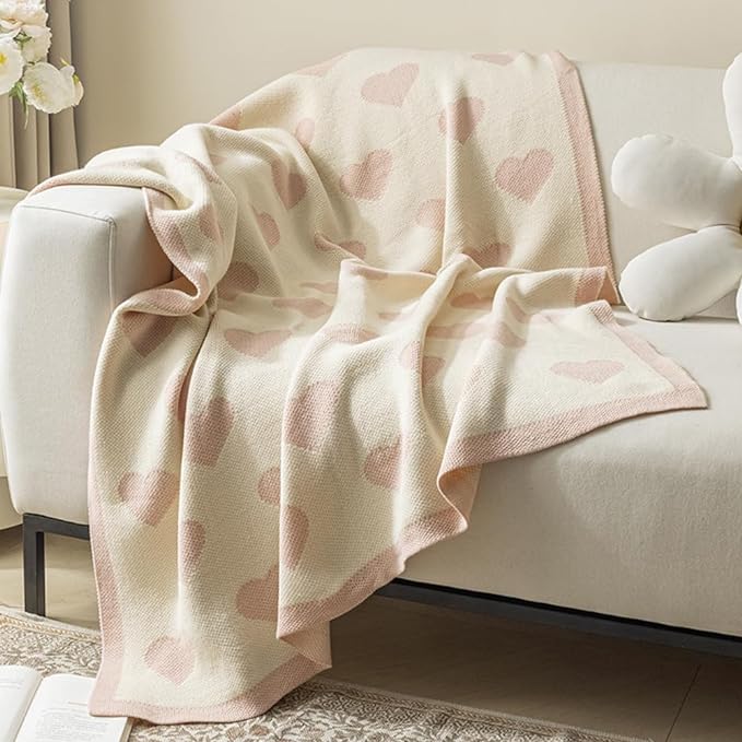 Charming Hearts Sofa Blanket
