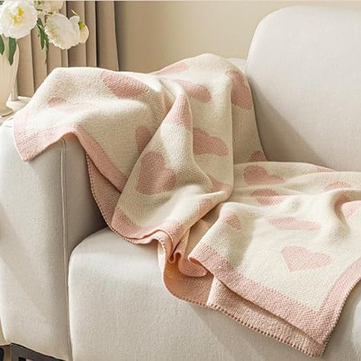 Charming Hearts Sofa Blanket