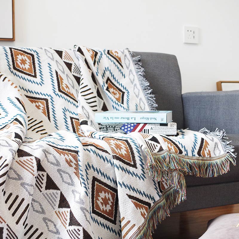 Boho Tassel Camping Blanket