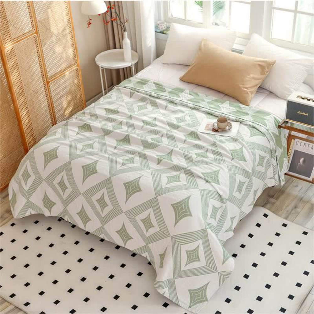 Diamond geometric pattern blanket