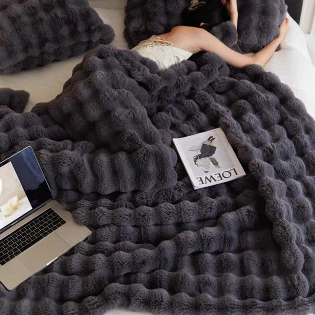 Luxury blanket made of soft faux fur