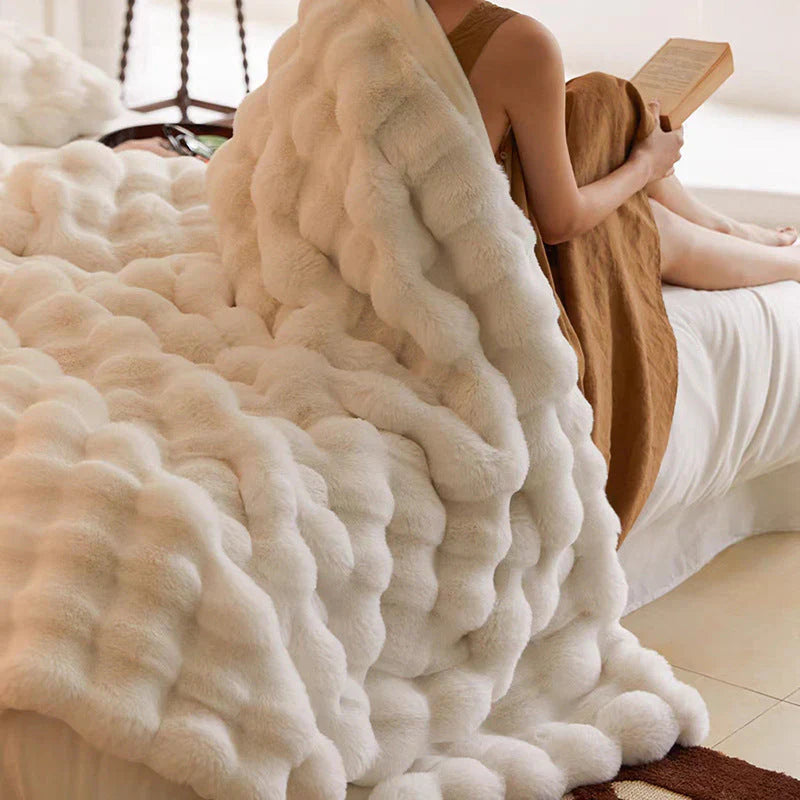 Luxury blanket made of soft faux fur