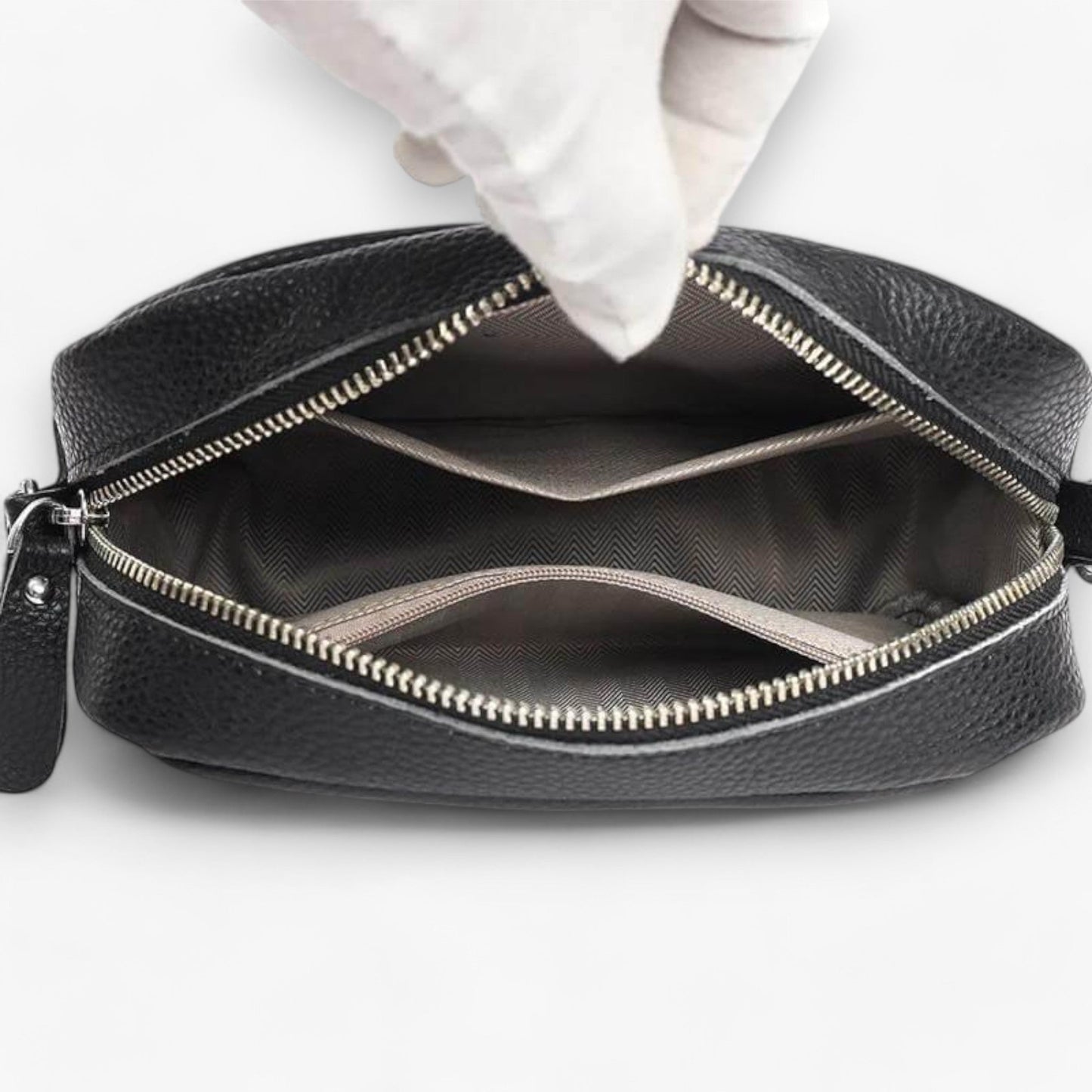 Black Crossbody Bag – Elegant PU Leather, Lightweight & Hands-Free Design