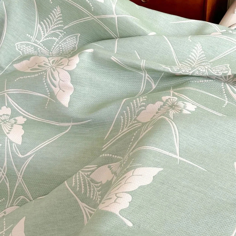 Cotton Gauze Blanket, Lightweight, Butterfly Print, All-Season Use