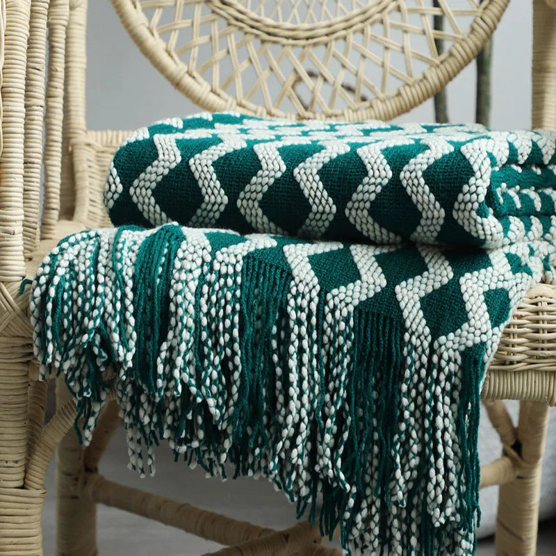 Nordic knit blanket