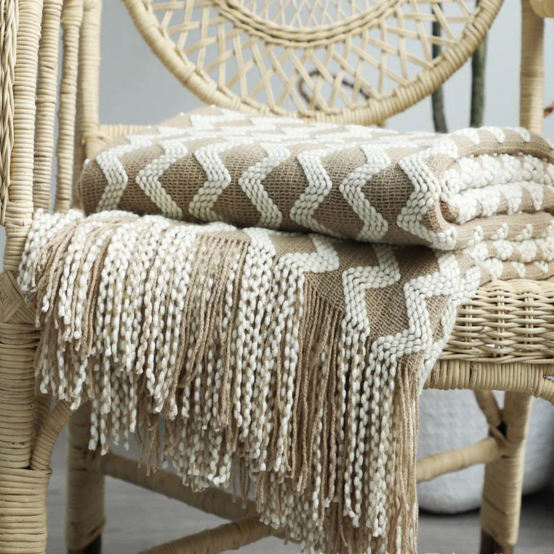 Nordic knit blanket