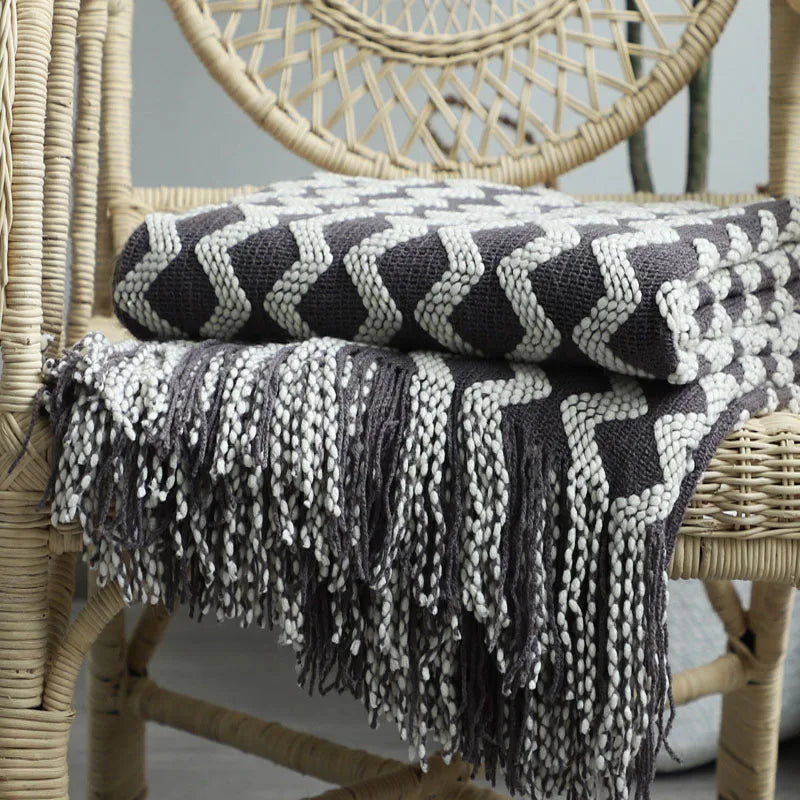 Nordic knit blanket