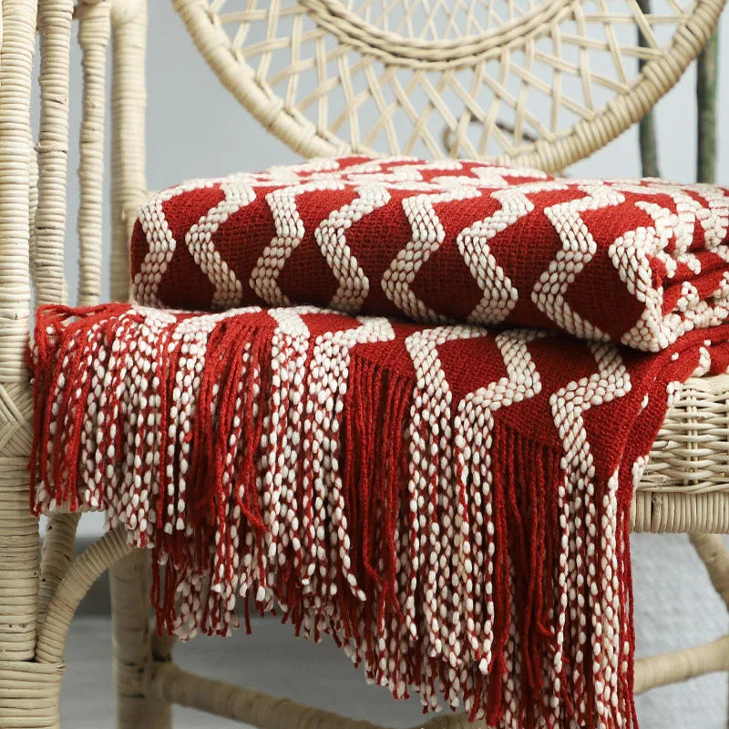 Nordic knit blanket