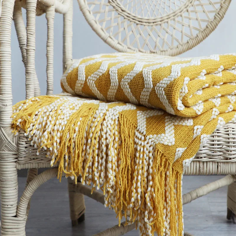 Nordic knit blanket