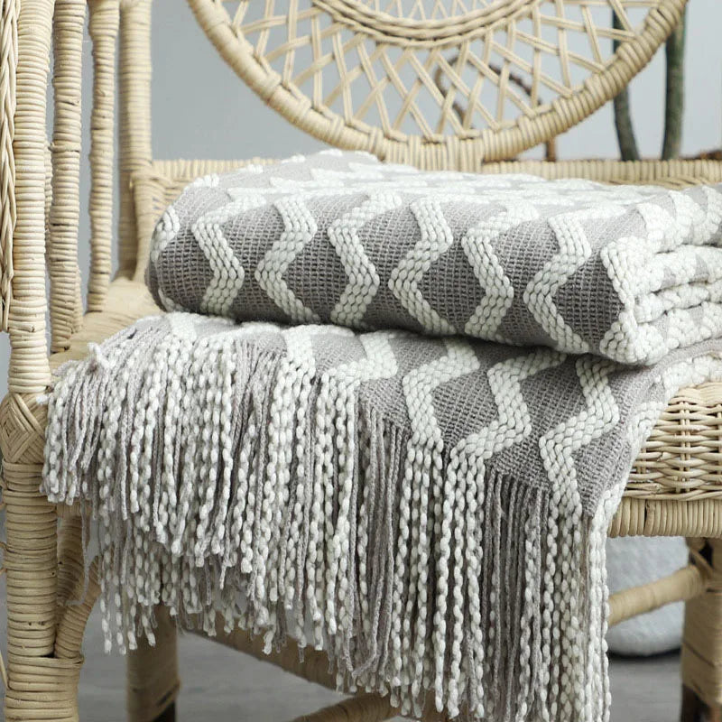 Nordic knit blanket