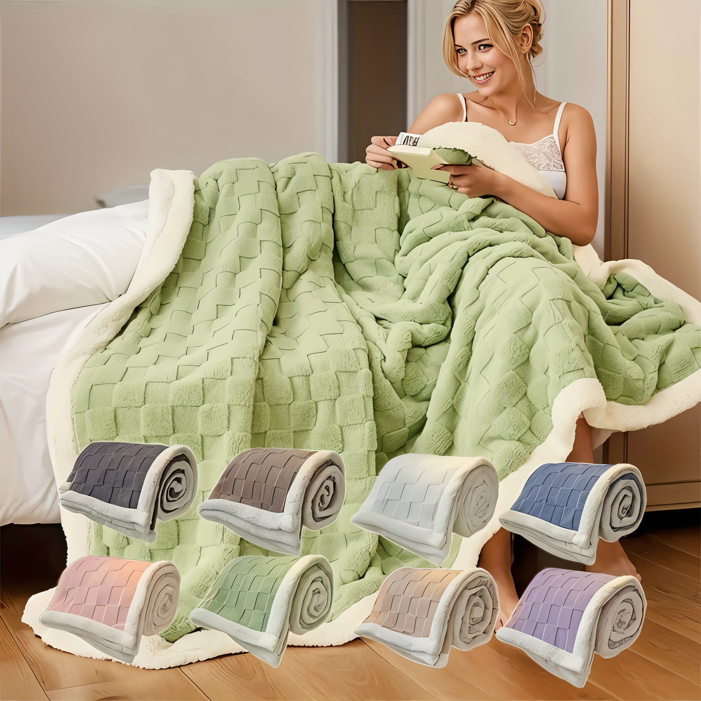 Reversible, Thick Fleece Blanket for Winter