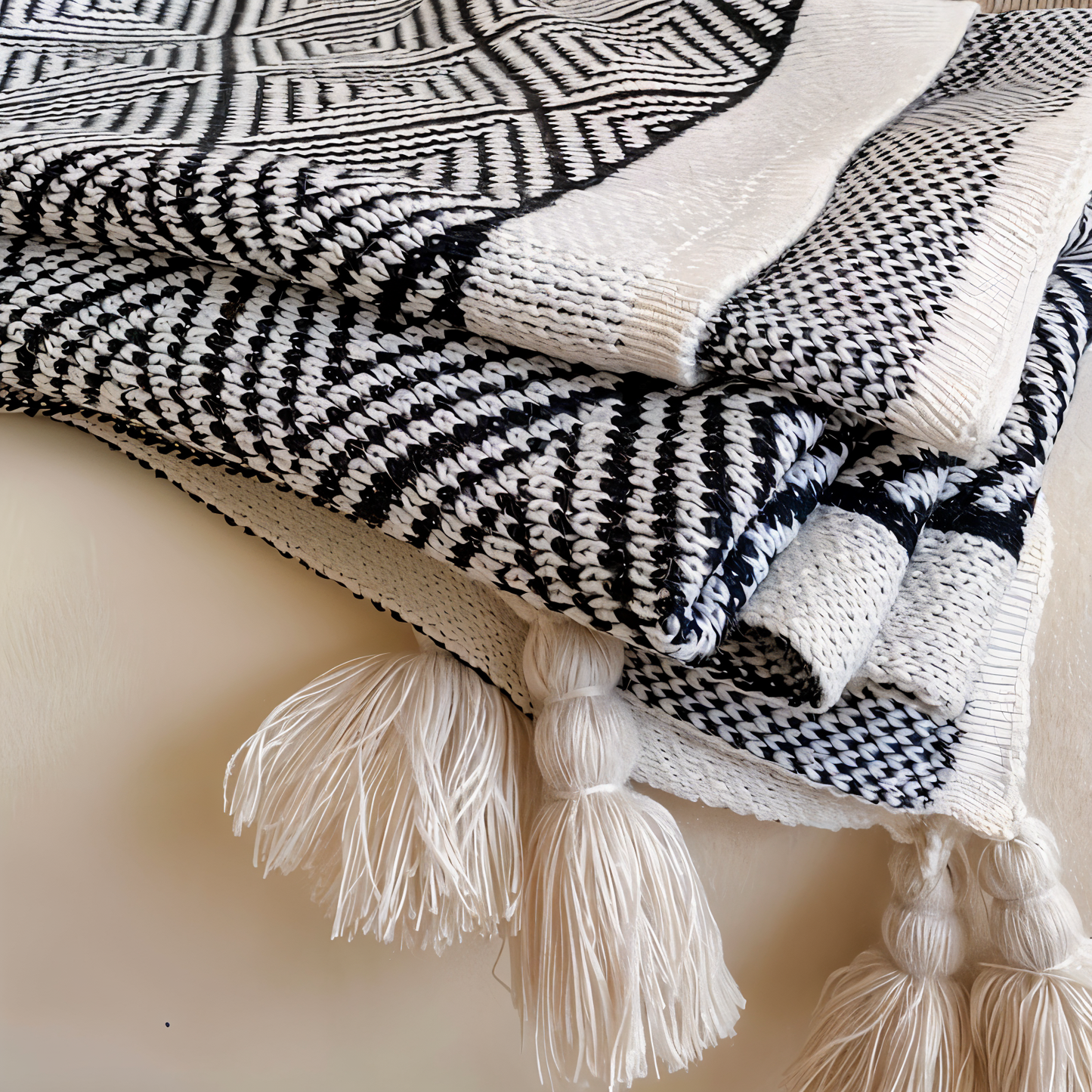 Geometric cozy fleece blanket