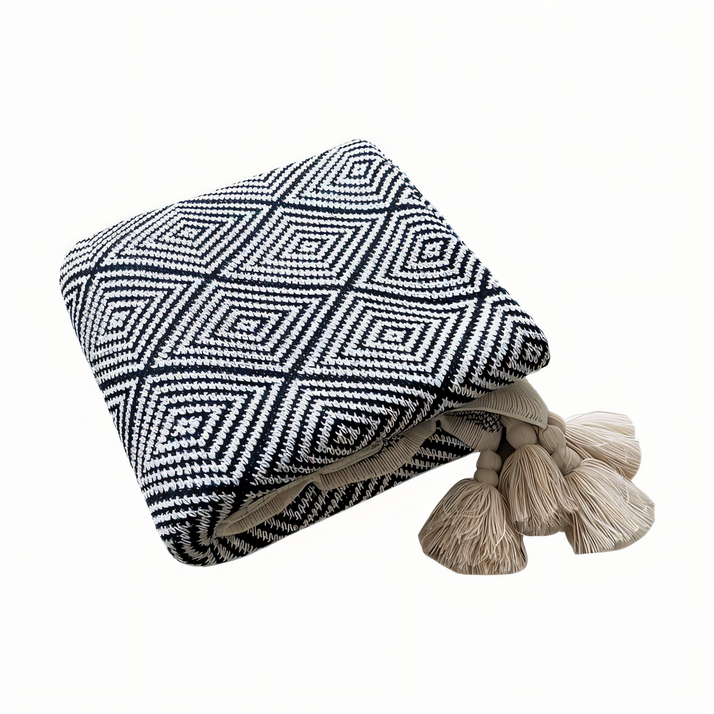 Geometric cozy fleece blanket