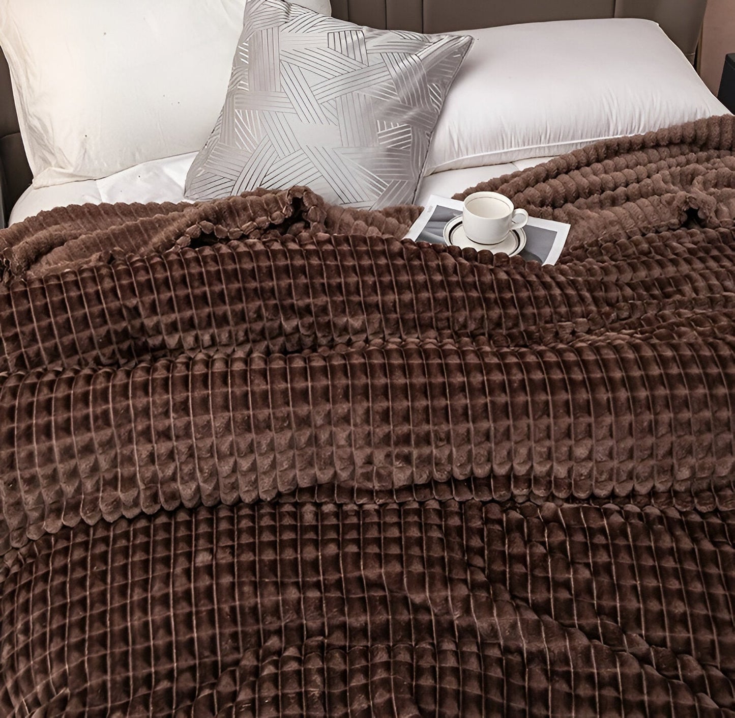 Ultra-fluffy coral fleece blanket