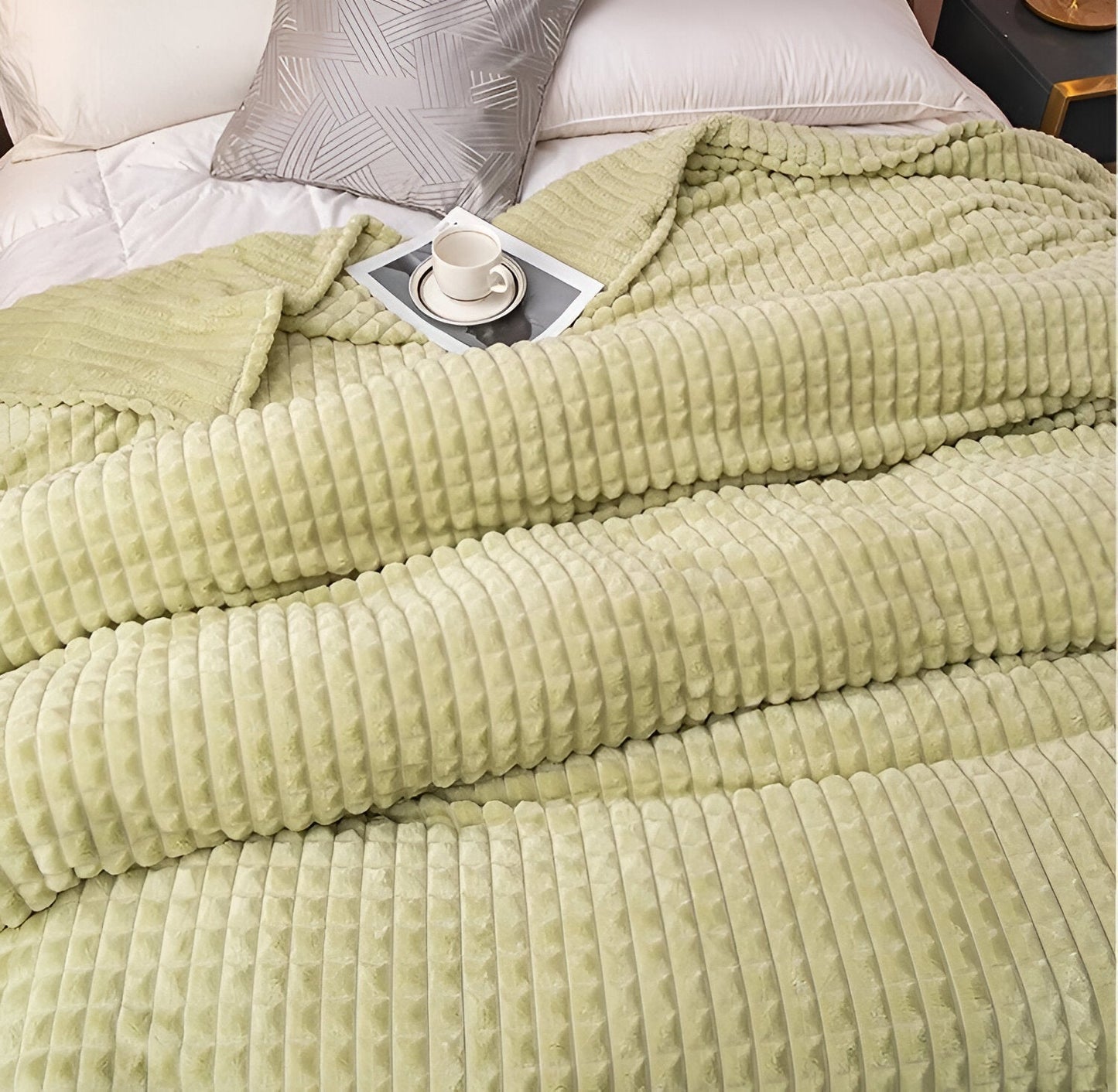 Ultra-fluffy coral fleece blanket