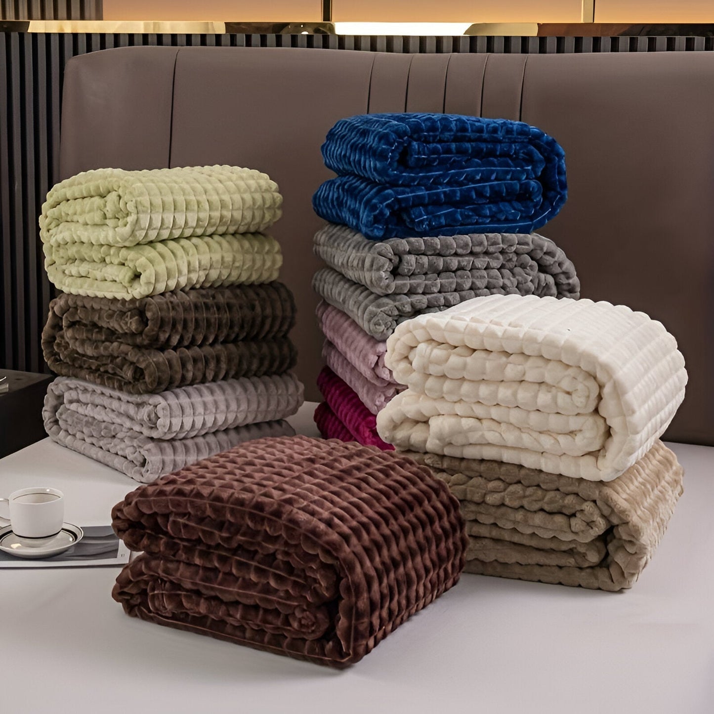 Ultra-fluffy coral fleece blanket