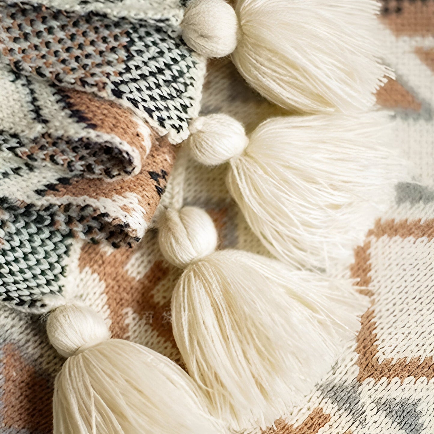 Geometric Boho fleece blanket