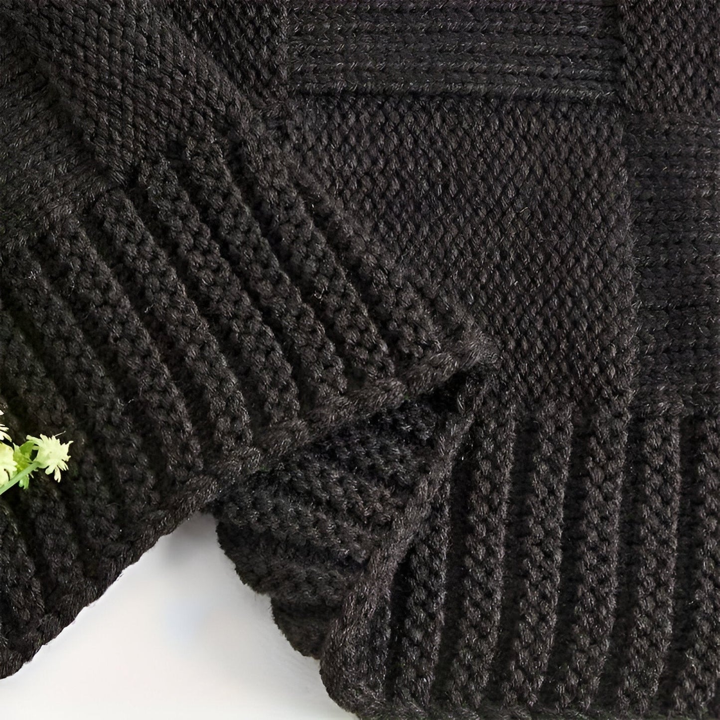 Soft knitted blanket for bed