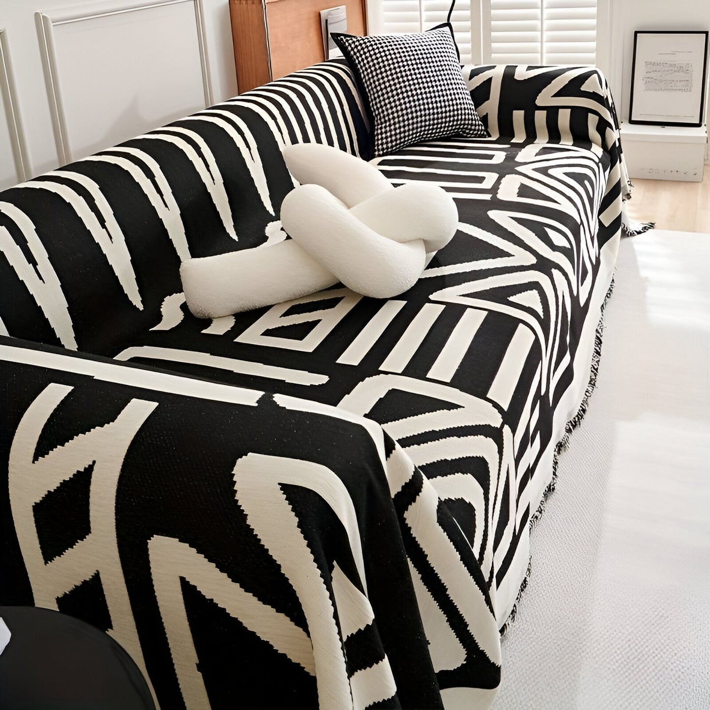 Premium Fluffy Chenille Sofa Blanket