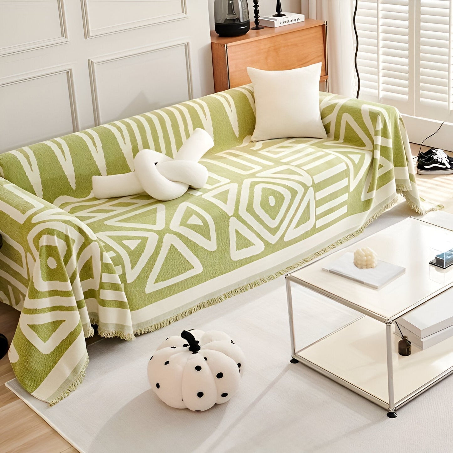Premium Fluffy Chenille Sofa Blanket