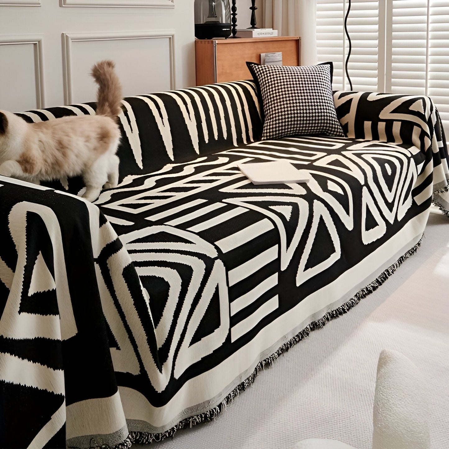 Premium Fluffy Chenille Sofa Blanket