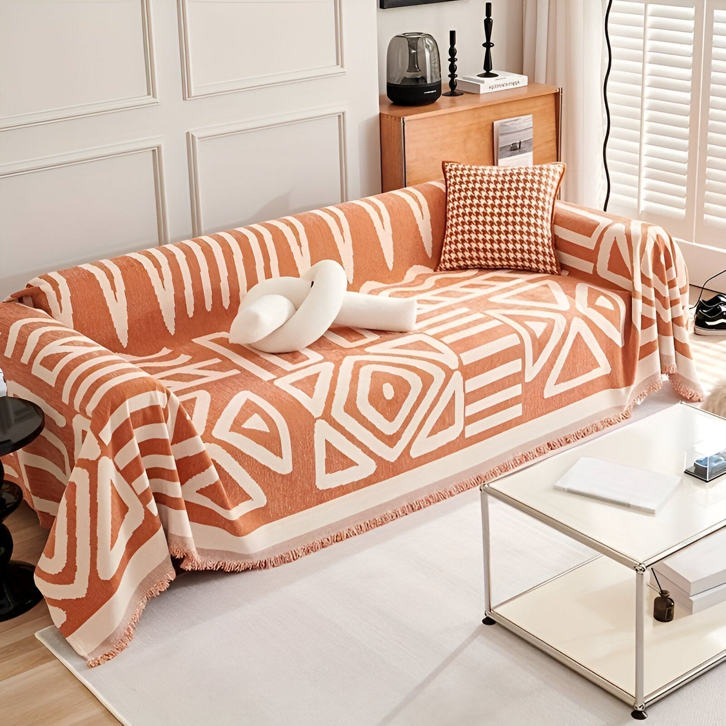Premium Fluffy Chenille Sofa Blanket