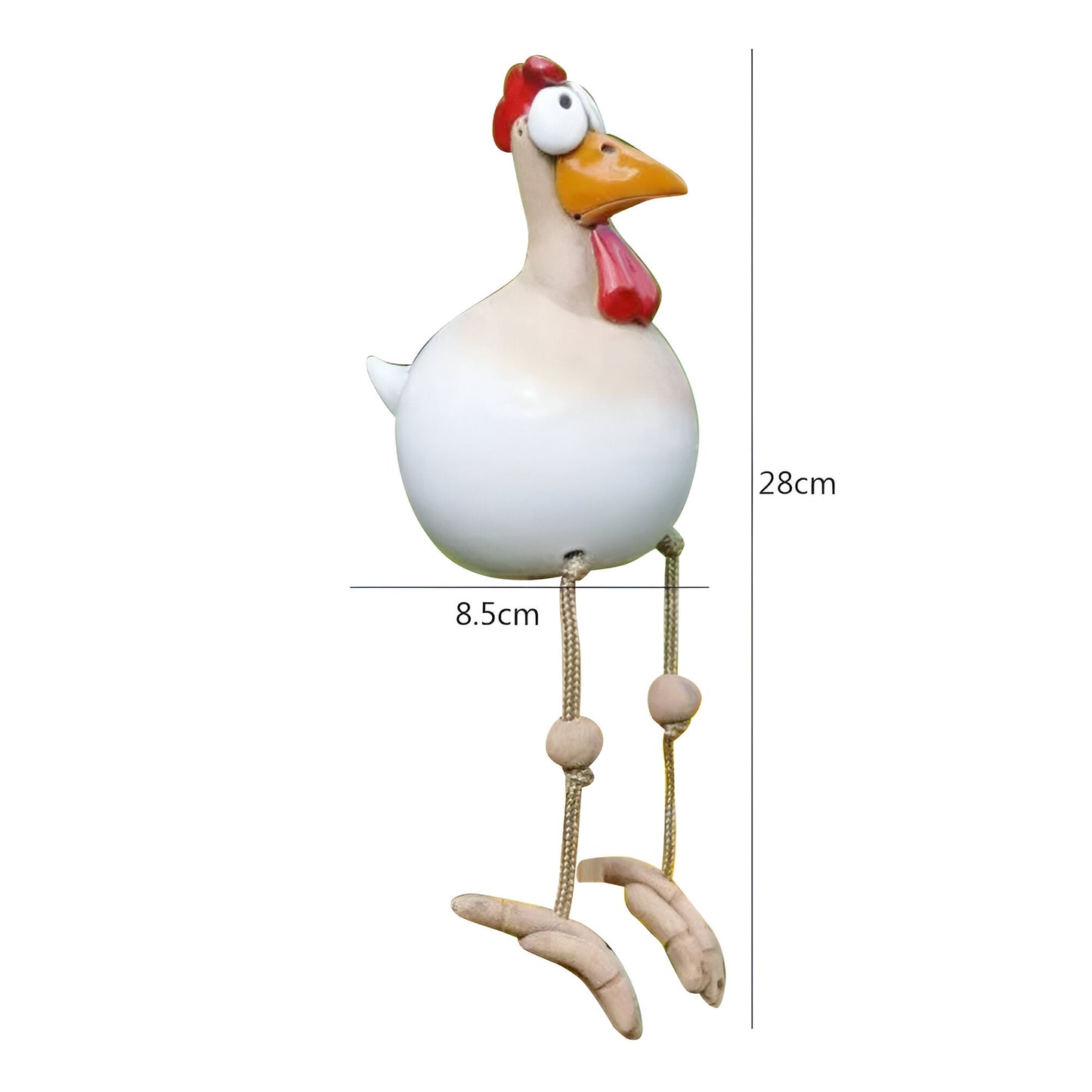 Durable Resin Chicken Statue for Outdoor Garden Decor