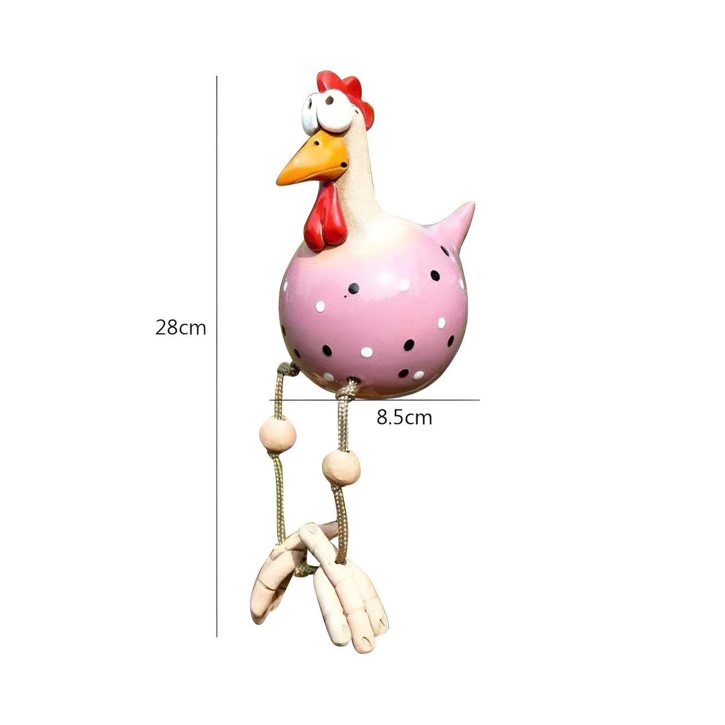 Durable Resin Chicken Statue for Outdoor Garden Decor