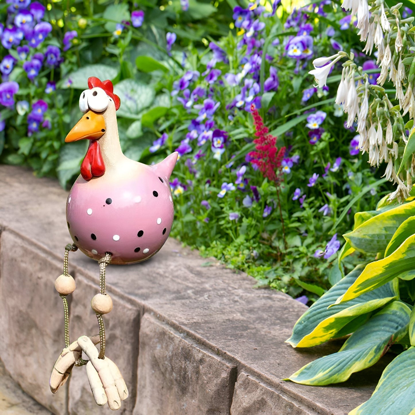 Durable Resin Chicken Statue for Outdoor Garden Decor