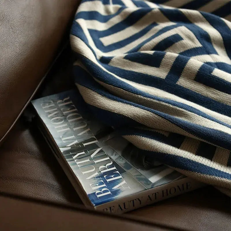 Modern geometric blanket