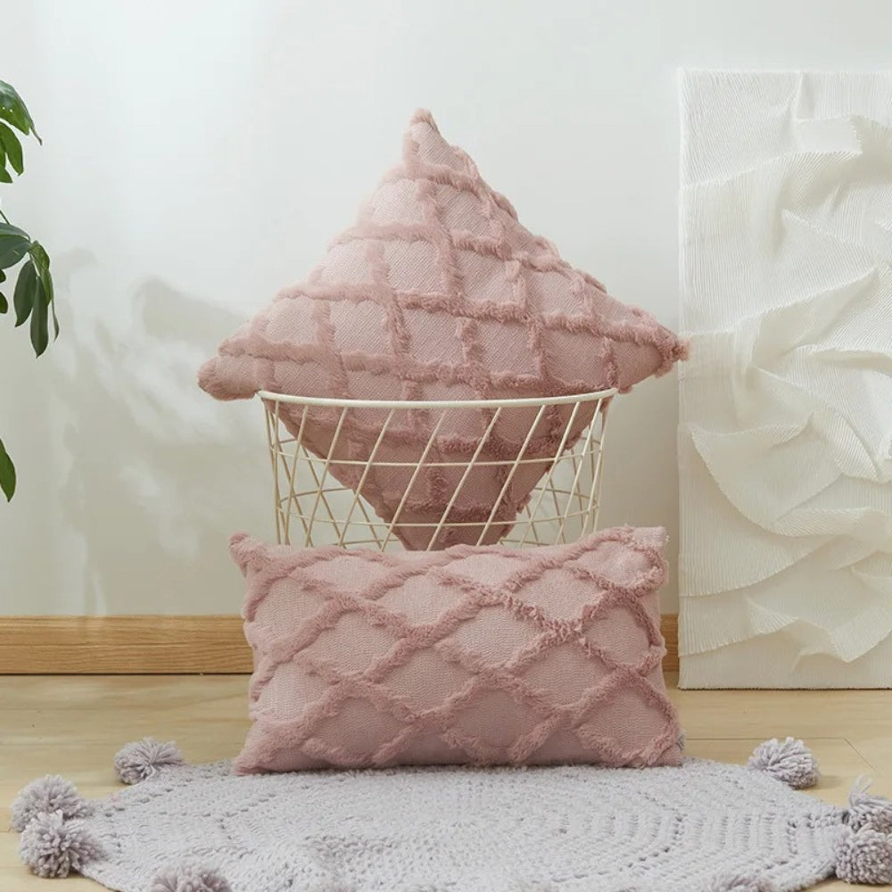 Variant image for Boho Velvet Pillow Cover Set – Soft Touch Geometric Cushion Covers for Elegant Living Spaces-33