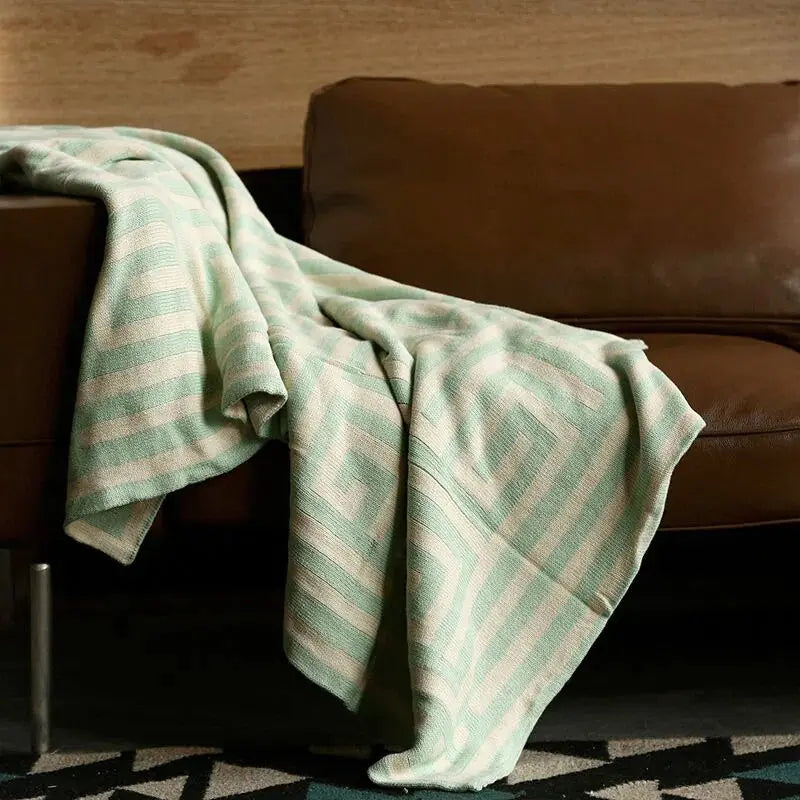 Modern geometric blanket