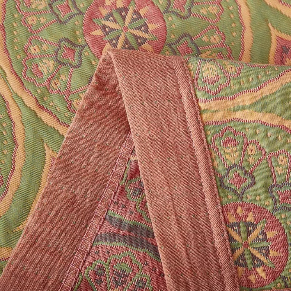 Reversible Cotton Summer Blanket, Lightweight, Breathable, 100% Cotton