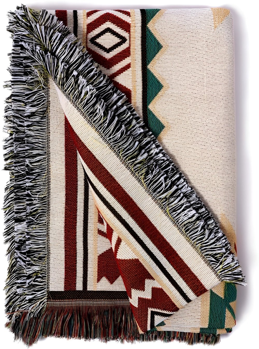 Reversible Outdoor Picnic Blanket, Durable Cotton Blend, Portable